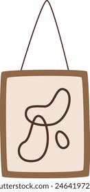 Hanging Picture Abstract Vector Illustration