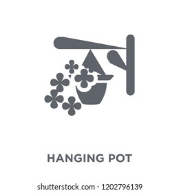 Hanging pot icon. Hanging pot design concept from Agriculture, Farming and Gardening collection. Simple element vector illustration on white background.