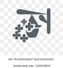 Hanging pot icon. Hanging pot design concept from Agriculture, Farming and Gardening collection. Simple element vector illustration on transparent background.