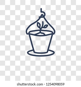 Hanging pot icon. Trendy Hanging pot logo concept on transparent background from Agriculture Farming and Gardening collection