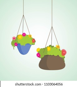 hanging pots illustration
