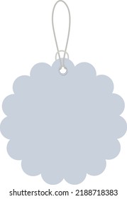 Hanging Promo Label. Round Paper Tag Mockup