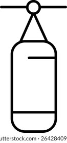 Hanging Punching Bag Icon for Boxing and Gym Training