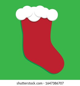 Hanging Red Fluffy Christmas Stocking