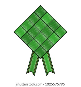 hanging rhombus frame with ribbon