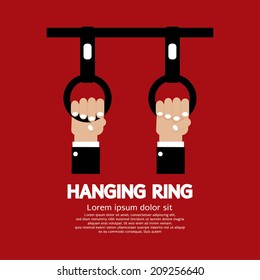Hanging Ring In The Public Transport Vehicles Vector Illustration