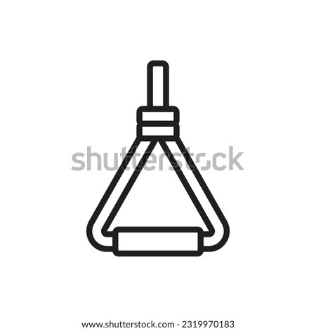 Hanging Rope Outline Icon Vector Illustration