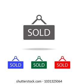 hanging sale sign icon. Elements in multi colored icons for mobile concept and web apps. Icons for website design and development, app development on white background