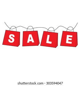 Hanging Sale tags , Vector