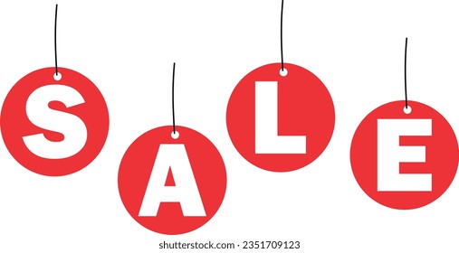 Hanging Sales Tag,  Template design for media promotions and social media promo
