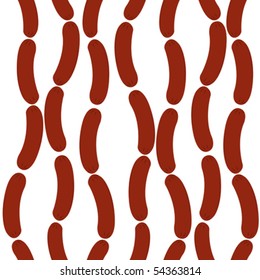 Hanging sausages background illustration, pattern