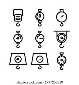 hanging scale icon or logo isolated sign symbol vector illustration - Collection of high quality black style vector icons
