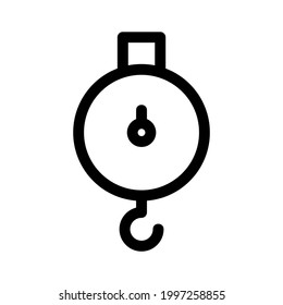 icono de escala colgante o logotipo símbolo de signo aislado ilustración vectorial - iconos vectoriales de estilo negro de alta calidad
