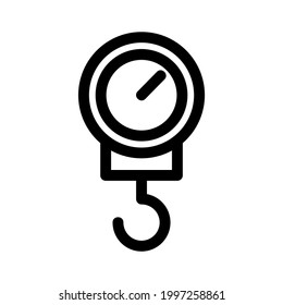 hanging scale icon or logo isolated sign symbol vector illustration - high quality black style vector icons
