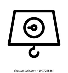 hanging scale icon or logo isolated sign symbol vector illustration - high quality black style vector icons
