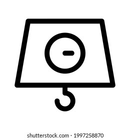 hanging scale icon or logo isolated sign symbol vector illustration - high quality black style vector icons
