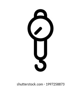 hanging scale icon or logo isolated sign symbol vector illustration - high quality black style vector icons
