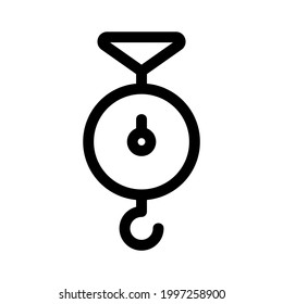 hanging scale icon or logo isolated sign symbol vector illustration - high quality black style vector icons
