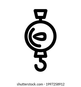 icono de escala colgante o logotipo símbolo de signo aislado ilustración vectorial - iconos vectoriales de estilo negro de alta calidad
