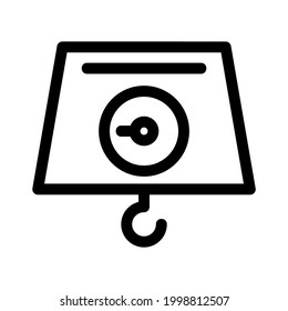 icono de escala colgante o logotipo símbolo de signo aislado ilustración vectorial - iconos vectoriales de estilo negro de alta calidad
