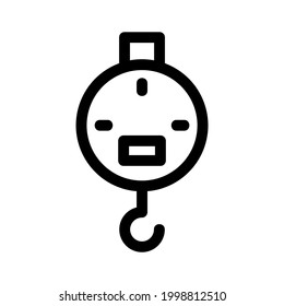 hanging scale icon or logo isolated sign symbol vector illustration - high quality black style vector icons
