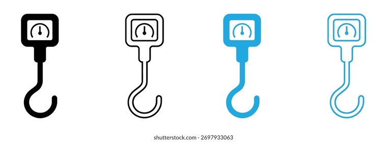 hanging scale icon or logo isolated sign symbol vector illustration - high quality black style vector icons
