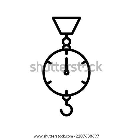 hanging scale icon or logo isolated sign symbol vector illustration