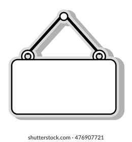 hanging sign blank isolated