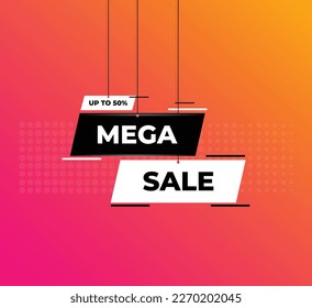 Ilustrador vector de mega venta de signo colgante