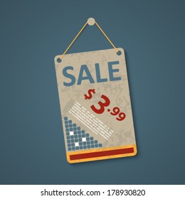 Hanging sign for pricing