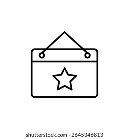 Hanging Sign With Star Shape For Storefront Or Window Decoration