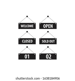 hanging signboard vector. Can be used for illustration.