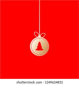 Hanging snowflake illustration