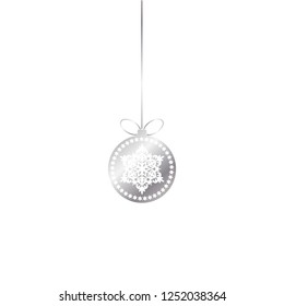 Hanging snowflake illustration