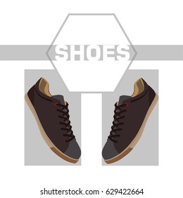 Hanging sport shoes
