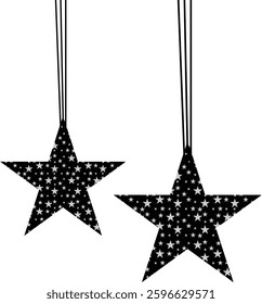 Hanging Star Decorations Vector Design