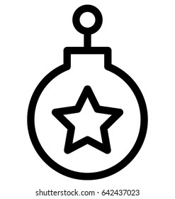 Hanging Star Vector Icon 