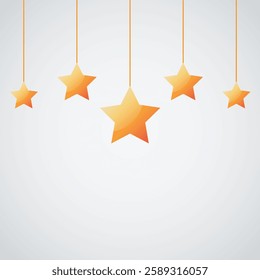 Hanging stars design illustration template