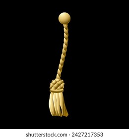 Hanging String of Rope Vector Design on Black Background