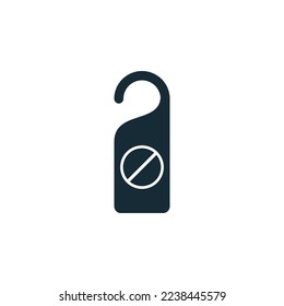 Hanging Tag Door of The Hotel Icon Design Template Elements