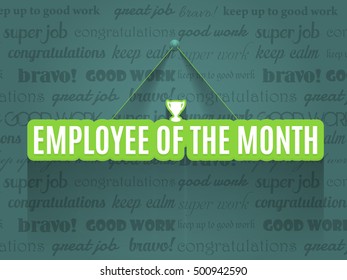 Hanging Text Employee of The Month Background