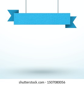 Hanging Title Ribbon 1 Line Paper Texture Banner