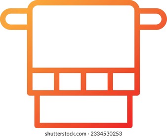 Icono de gradiente de toalla colgante - Icono único, vector