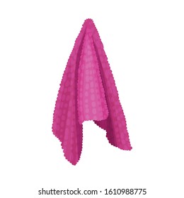Hanging Towel Isolated on White Background Vector Household Item