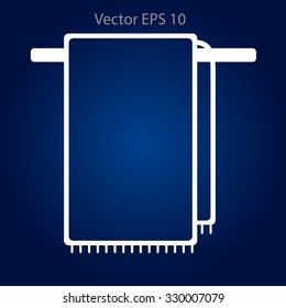 hanging towel rack vector icon