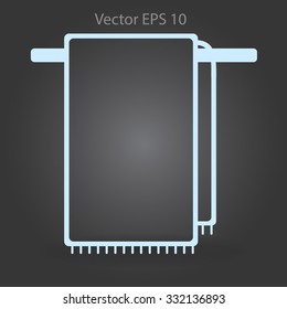 hanging towel rack vector icon