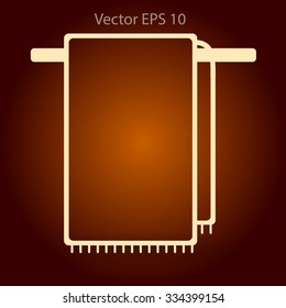 hanging towel rack vector icon