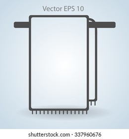hanging towel rack vector icon