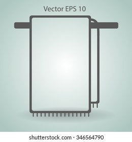 hanging towel rack vector icon
