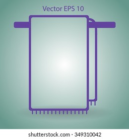 hanging towel rack vector icon